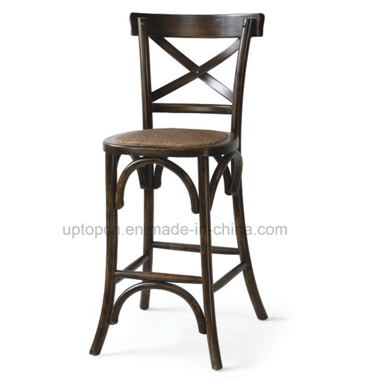 Retro Wooden X Back High Dining Chair Without Armrest (SP-EC457)