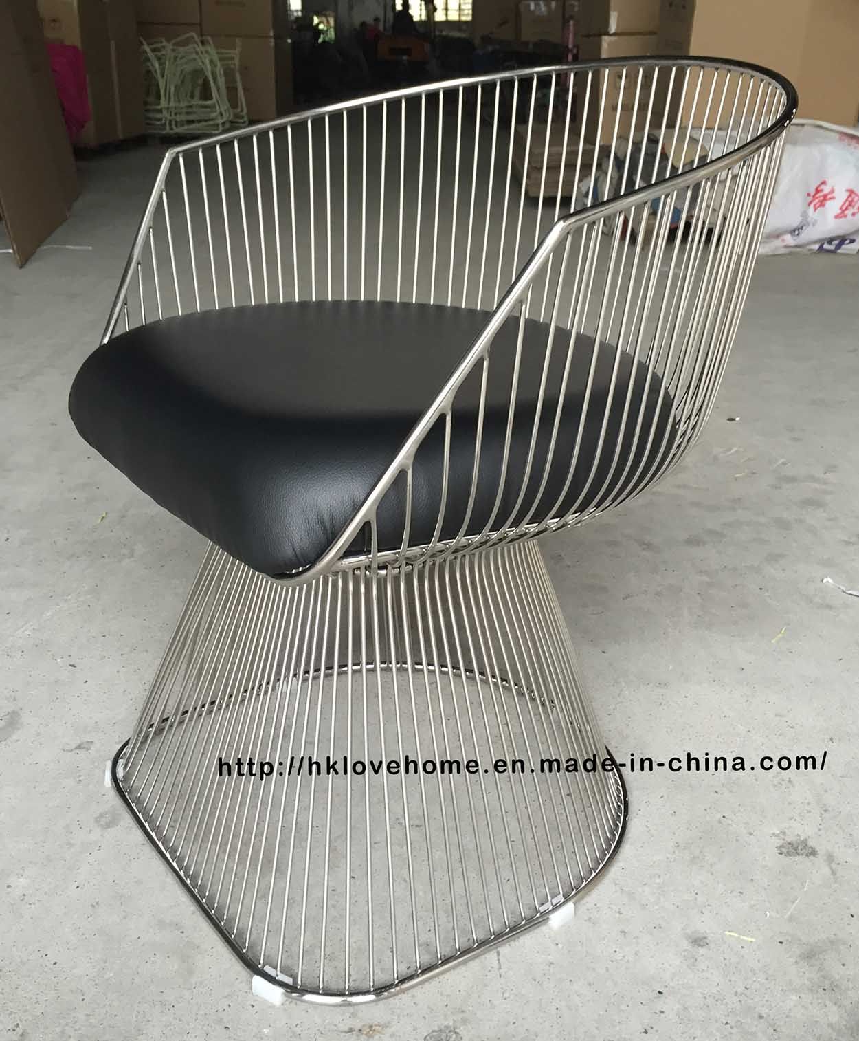Modern Metal Leisure Restaurant Cushion Replica Outdoor Wire Chair