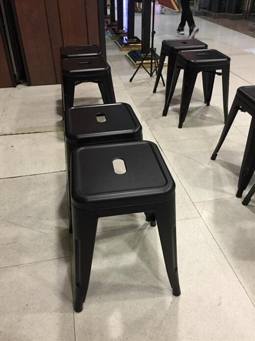 Modern Furniture Design colorful Metal Bar Stool High Legs