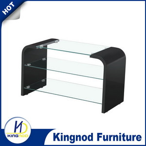 Glass TV Rack, Bent Wood Black TV Cabinet - Bent Wood Black TV Cabinet ...