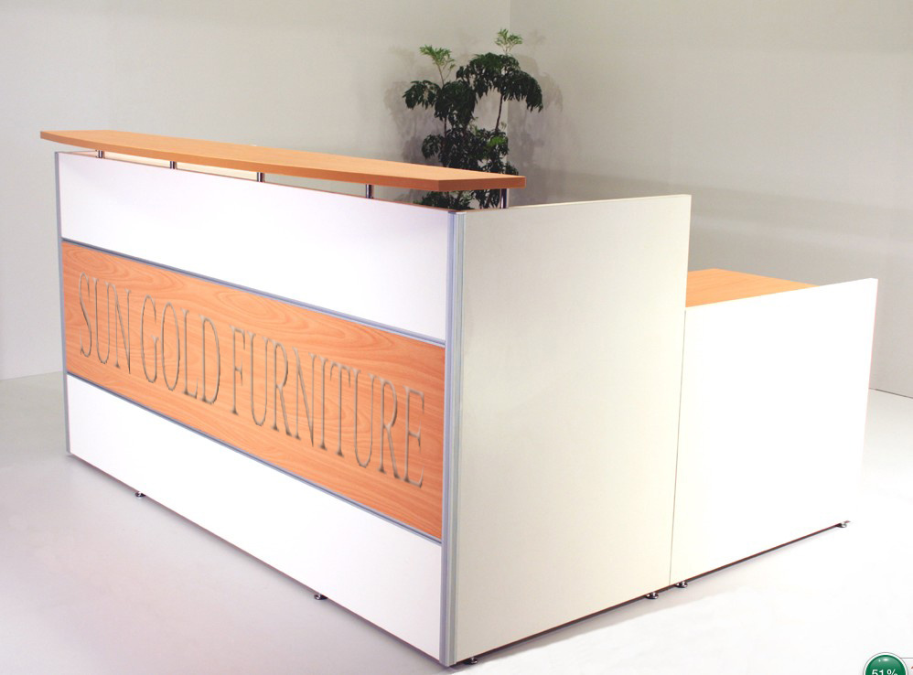 White & Orange Reception Stations, Reception Desk, Office Furniture (SZ-RT009)