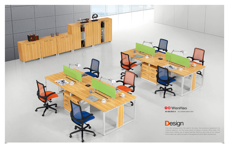 Modern Furniture Office 4 Person Wooden Workstation