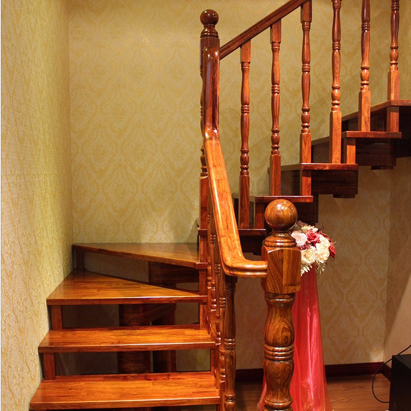 Modern Indoor Staircase Design Solid Hradwood Stairs (GSP16-011)