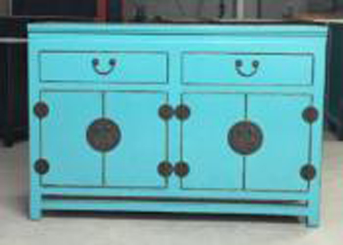 Chinese Antique Reproduction Blue Buffet
