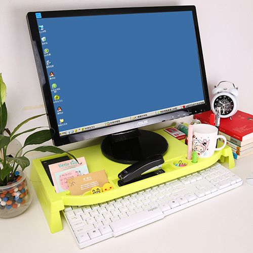 Plastic Computer Holder Desktop Organizer Stand Keyboard Storage Rack Shelf