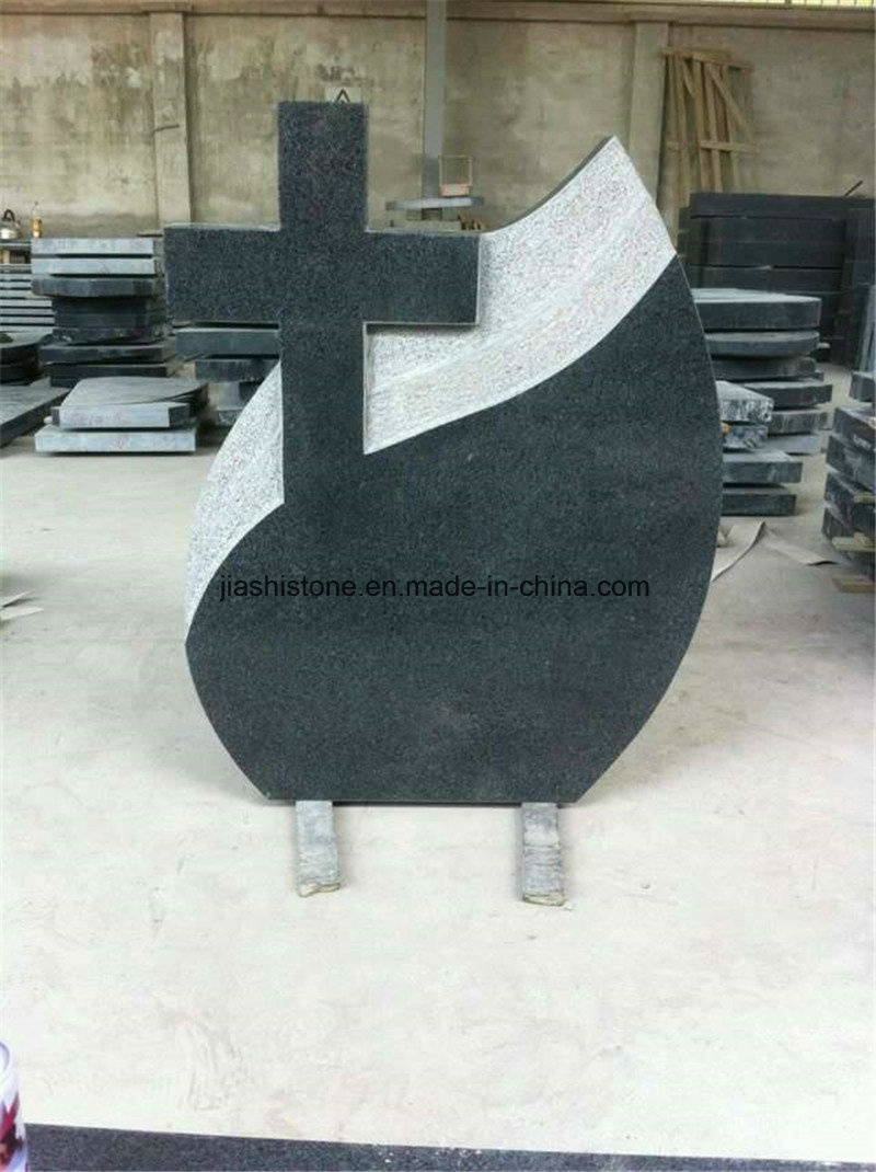 Graveside Stone Monuments Cemetery Memorial Headstone Cross Cameo Granite Tombstone