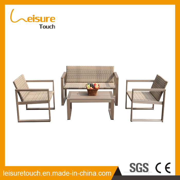 Garden Furniture Outdoor Villa Resort Hotel Sitting Room Can Unpick and Wash Aluminum Rattan Sofa
