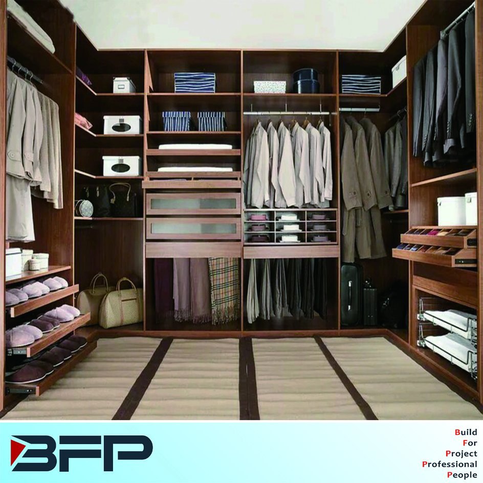 Multifuctional Wooden Walk in Wardrobe Cabinet