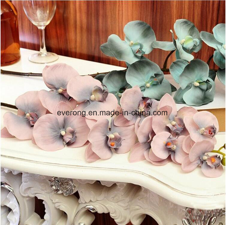 Blue Artificial Silk Flowers Orchids Wholesale Silk Flowers From China for Wedding Decoration
