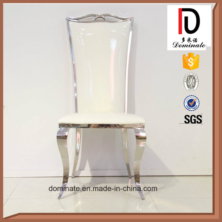 Sliver Stainless Steel Frame PU Leather Dining Chair Wedding Chair