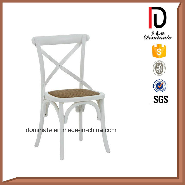 Iron X Back Side Chair French Style Metal Cross Back Chair