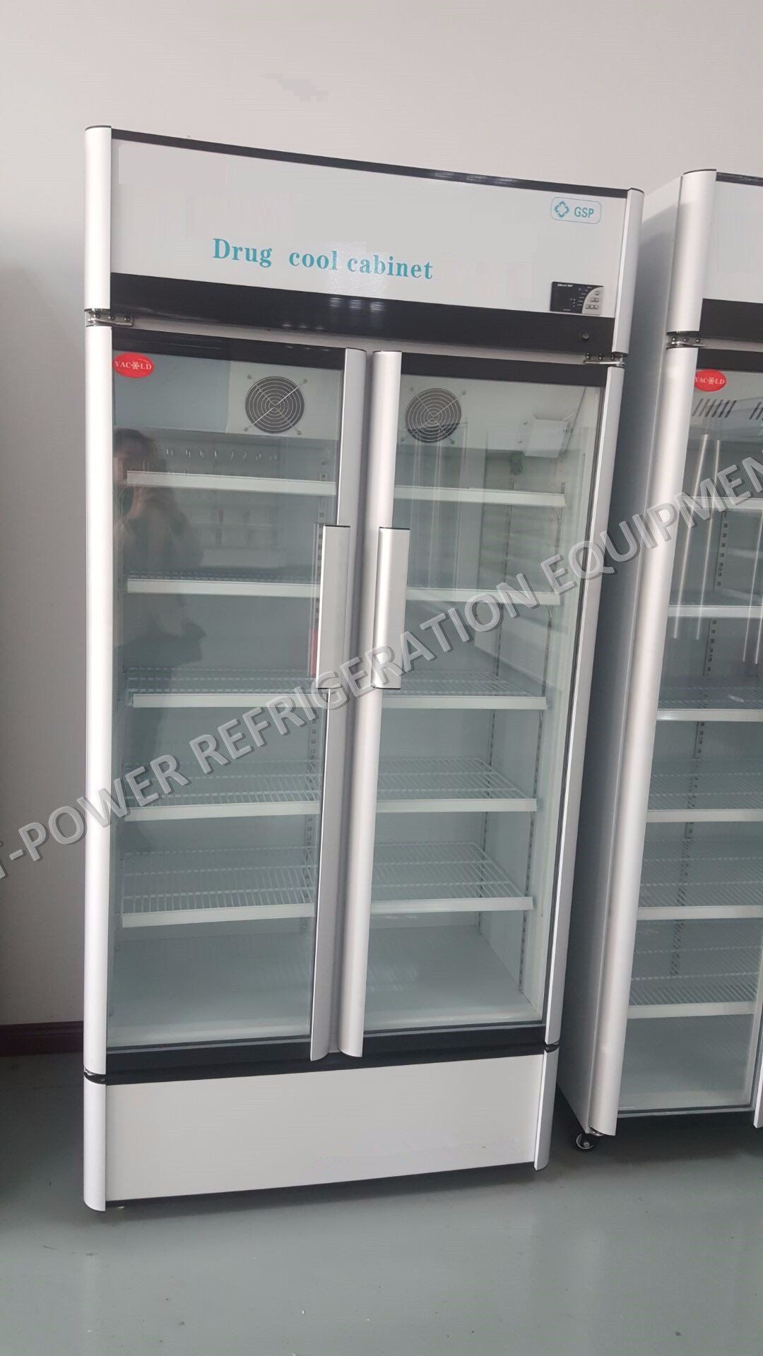 685L Upright Glass Door Compressor Display Side by Side Chiller Showcase