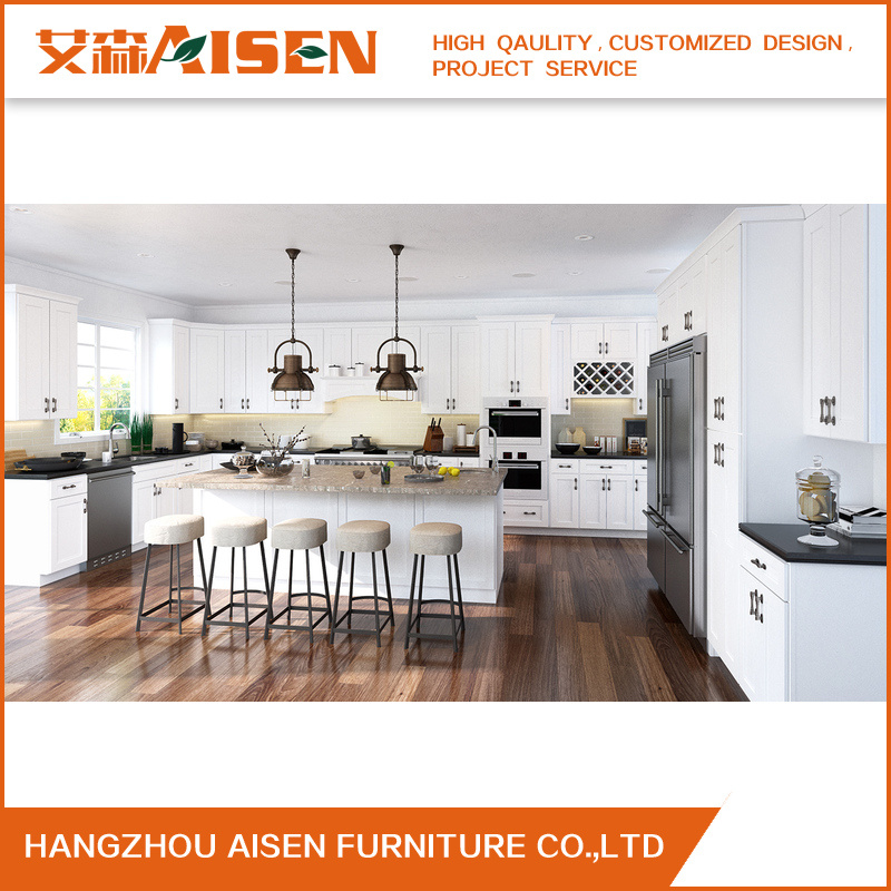 2018 Hot Sale Custom European Modern Style Island Shape Lacquer Kitchen Cabinet