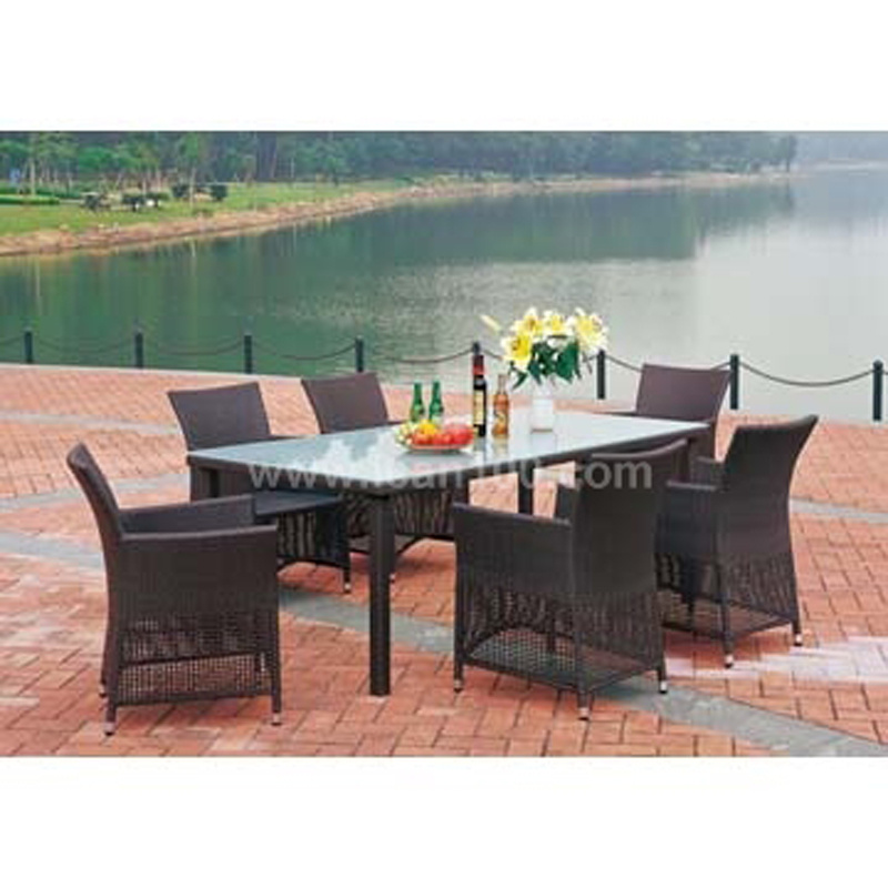 Garden Rattan Furniture Patio Wicker Dining Set (DS-06022)