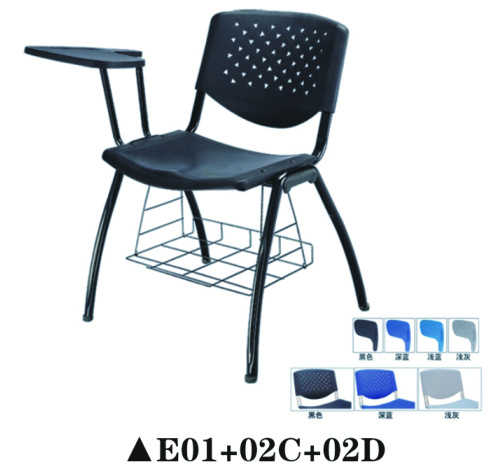 Wonderful Whosale Plastic School Chair with Writing Pad and Bookcase