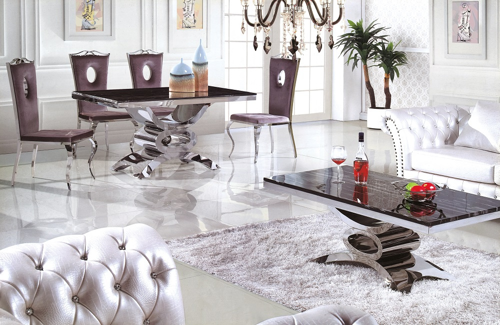 New Modern Simple Style Stainless Steel Coffee Table