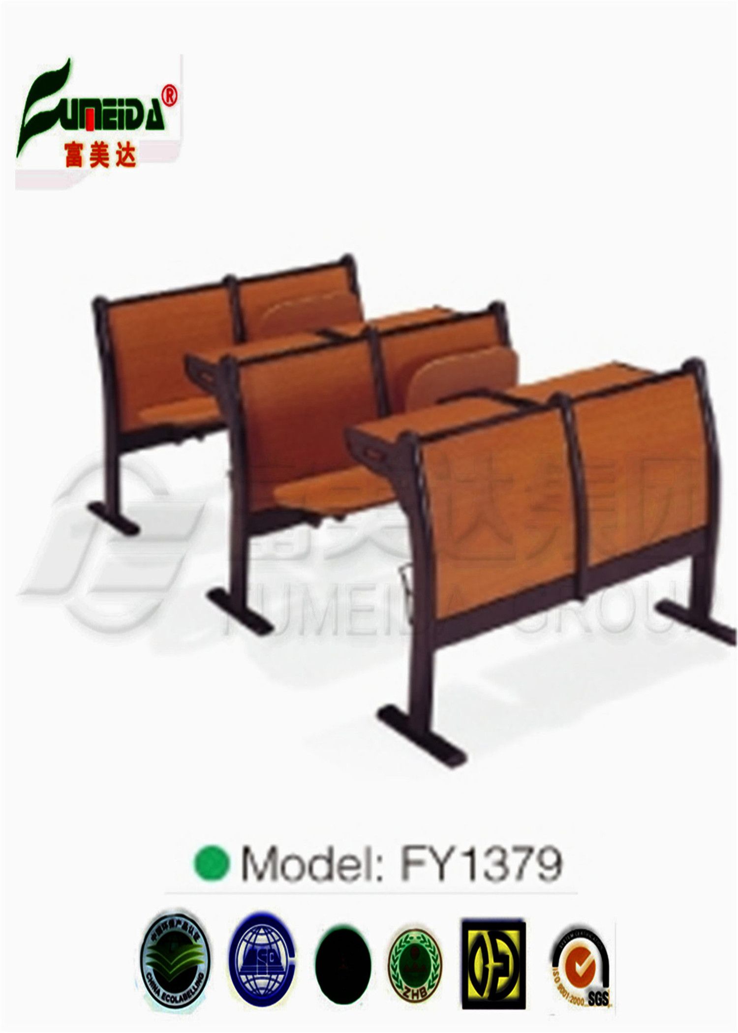 Airport Chair, Metal Folding Chair, Row Wooden Chair (fy1379)
