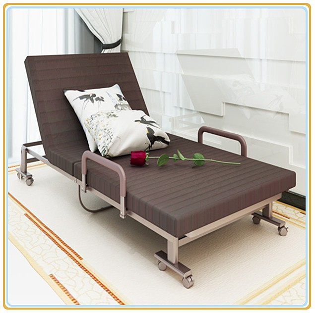 Folding Bed/Rollaway Guest Bed with Steel Frame & Foam Mattress 190*100cm