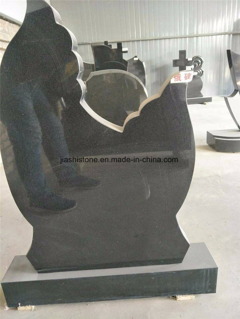 Granite Natural Polished Tombstone & Headstone & Memorials with Custom Design