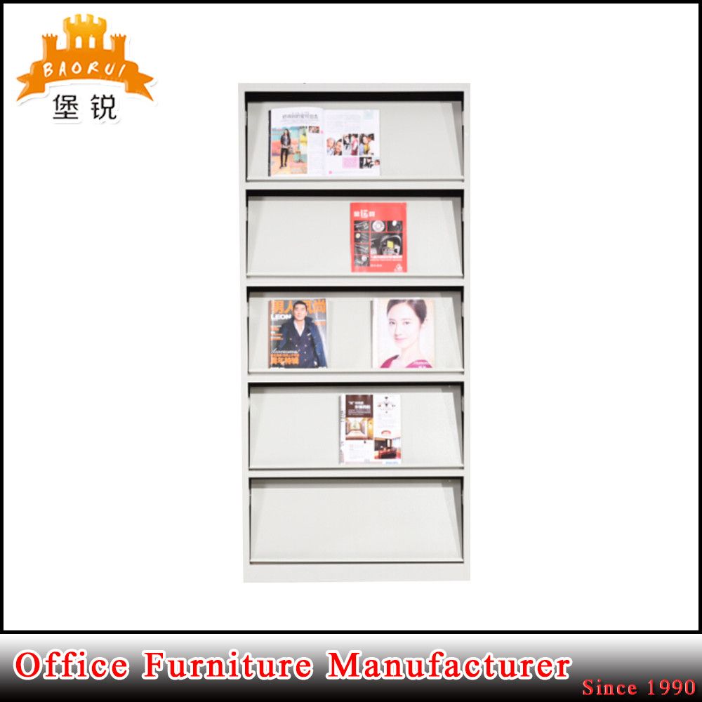 Popular Library Furniture Steel Magazine Rack
