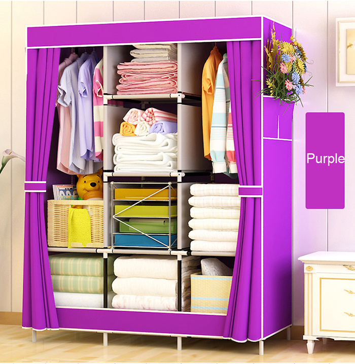 Cheap Simple Modern Folding Fabric Portable Bedroom Wardrobe Designs