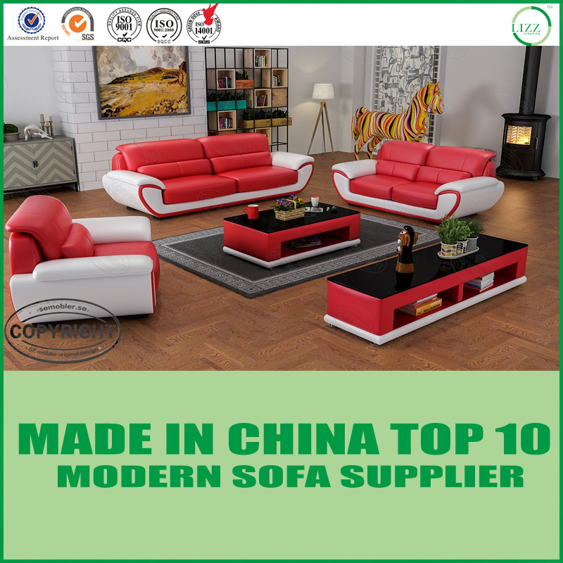 Newest European Living Room Furniture Leather Sofa Divani