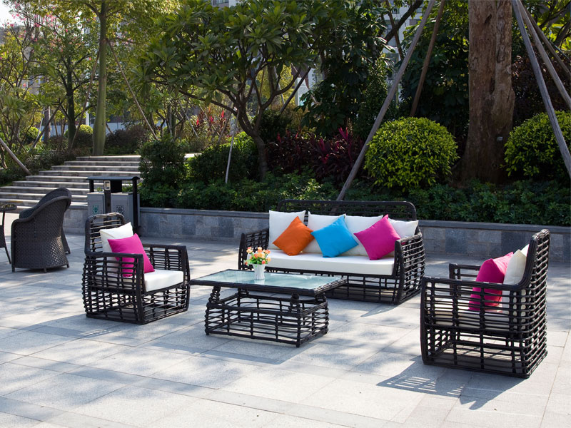 Chinese Holiday Style Rattan Sofa