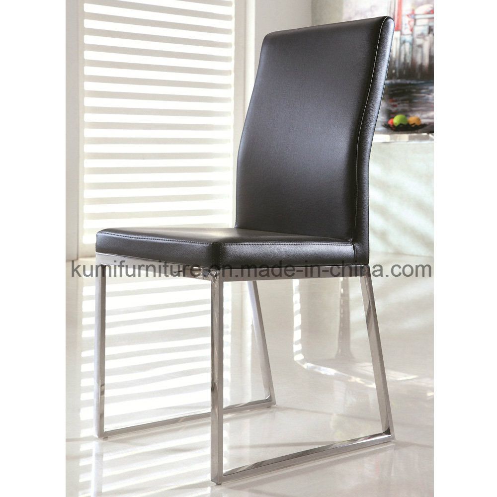 Black PU Stainless Steel Dinner Table