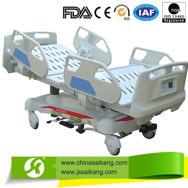 Cheap Medical Electric Hospital Bed with Adjustable Headrest