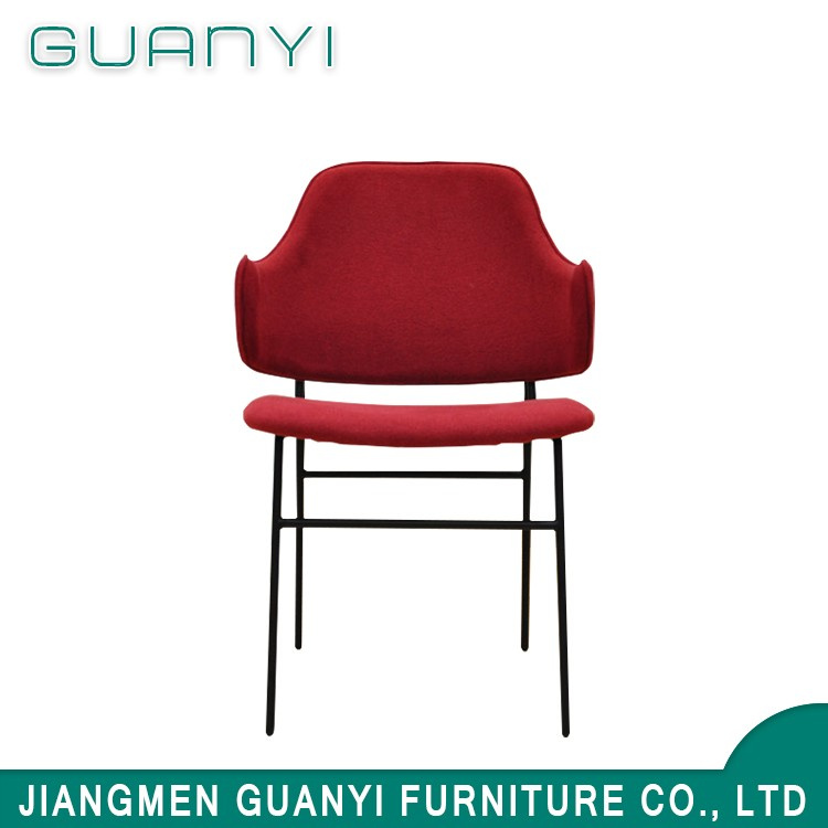 Metal Feet Leisure Fabric Dining Chair
