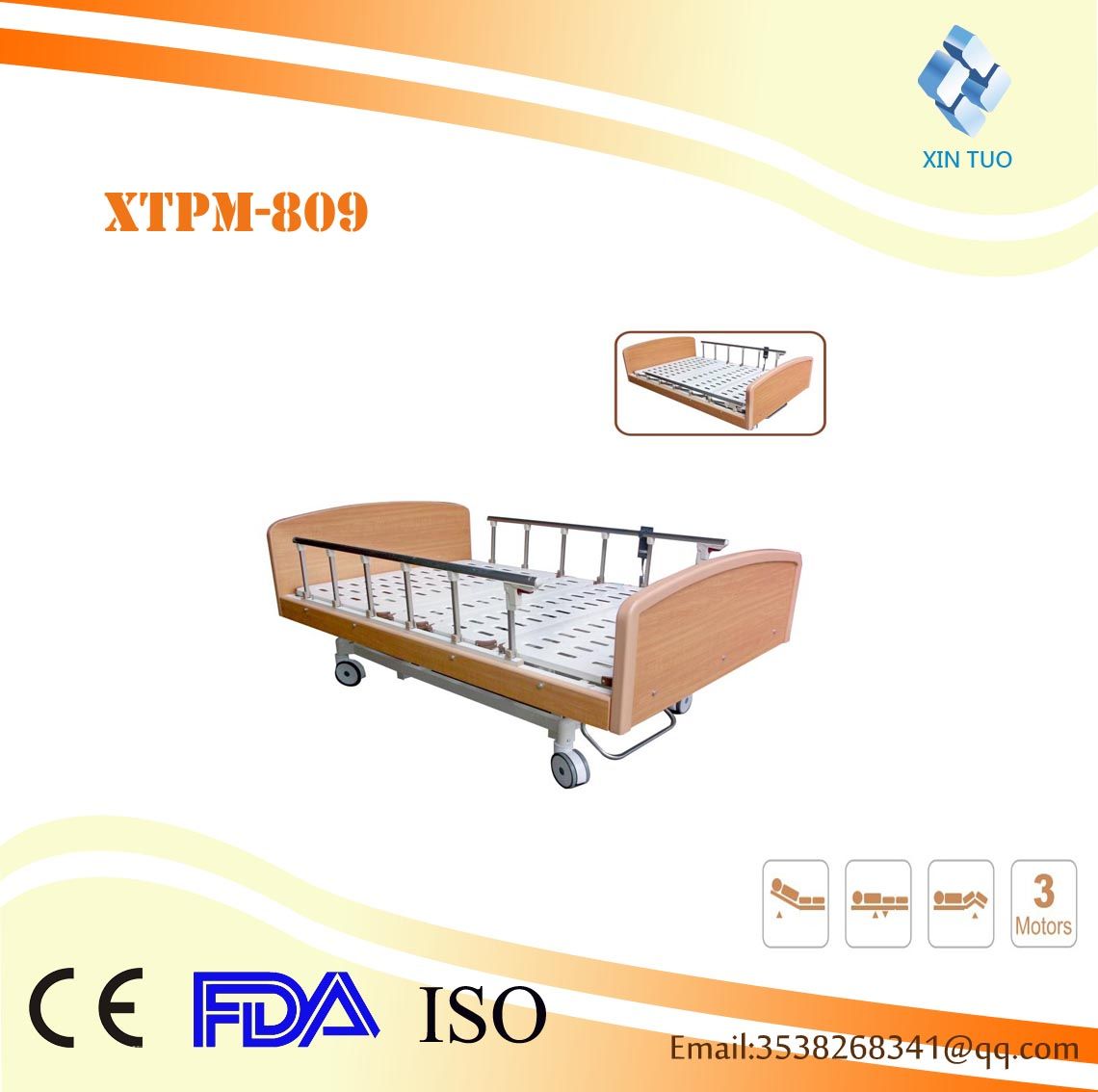 Superior Quality Electric Three-Function Home Care Bed