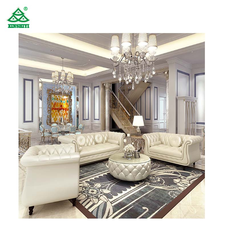 Leather Material with Elegant Style Sofa