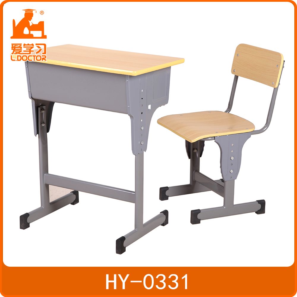 Pretty Design Popular Single Table Attached Chair