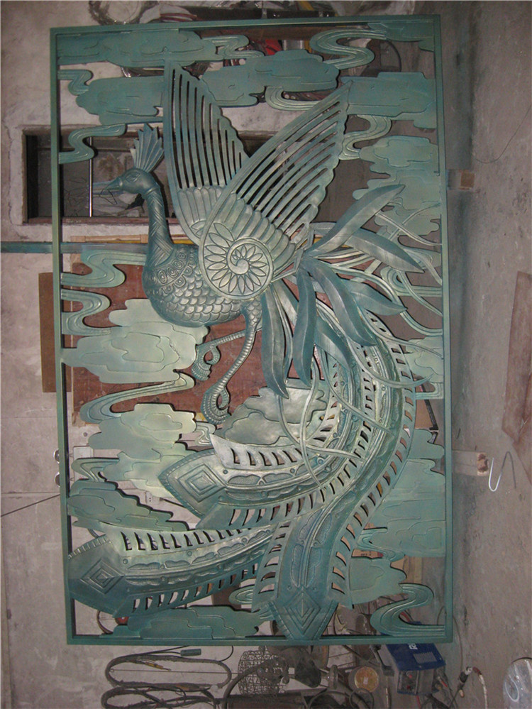 Bronze Phoenix, Outdoor Garden Decoration, Interior Space Block, Water Features Sculptures.