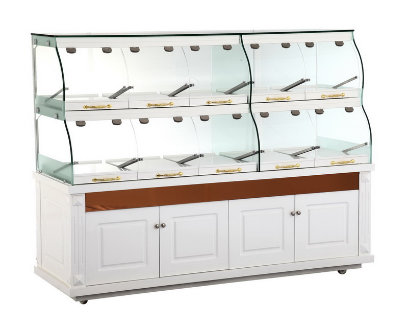 Cheering Pastry Bread Cake Display Cabinet Showcase