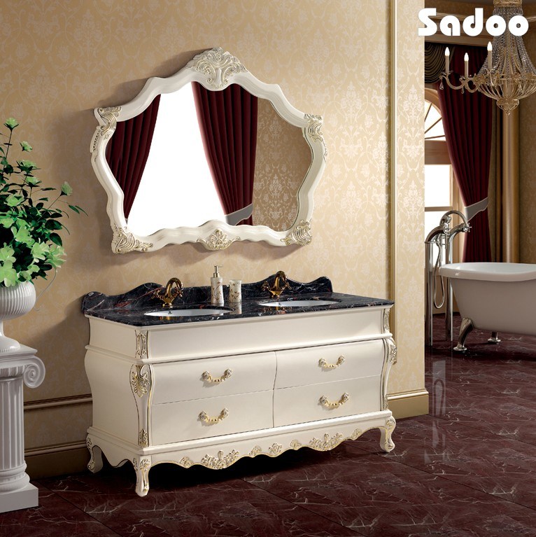 Solid Wood Bathroom Vanity Antique Style Cabinet (SD-SE1601)