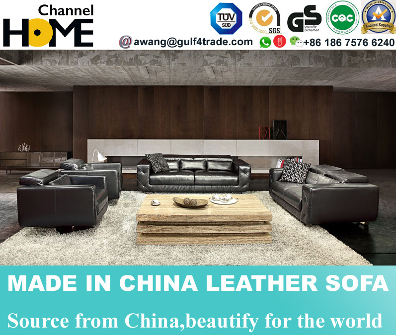 Best-Selling Commercial Geniune Leather Sofa for Living Room (HC3011)