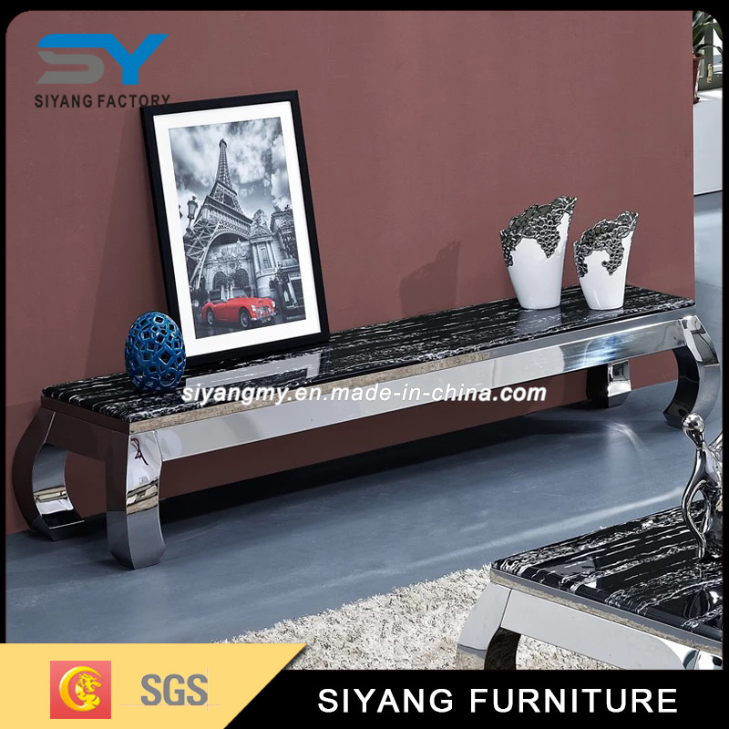 Modern Design Black Glass MDF TV Stand