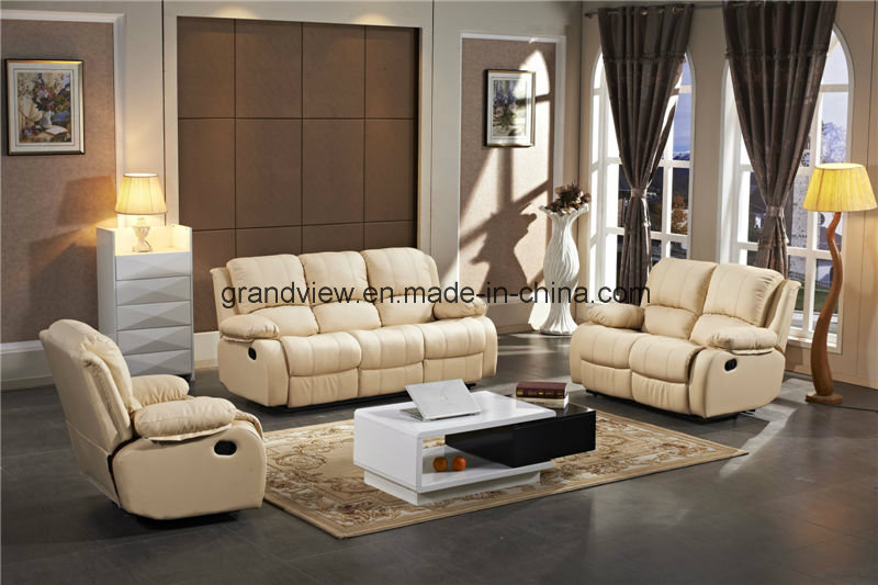 Comfortable Recliner Sofa High Quality Leather Sofa 3 Pieces