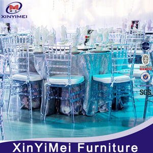 Transparent Clear Know Down Plastic Wedding Resin Chiavari Chair