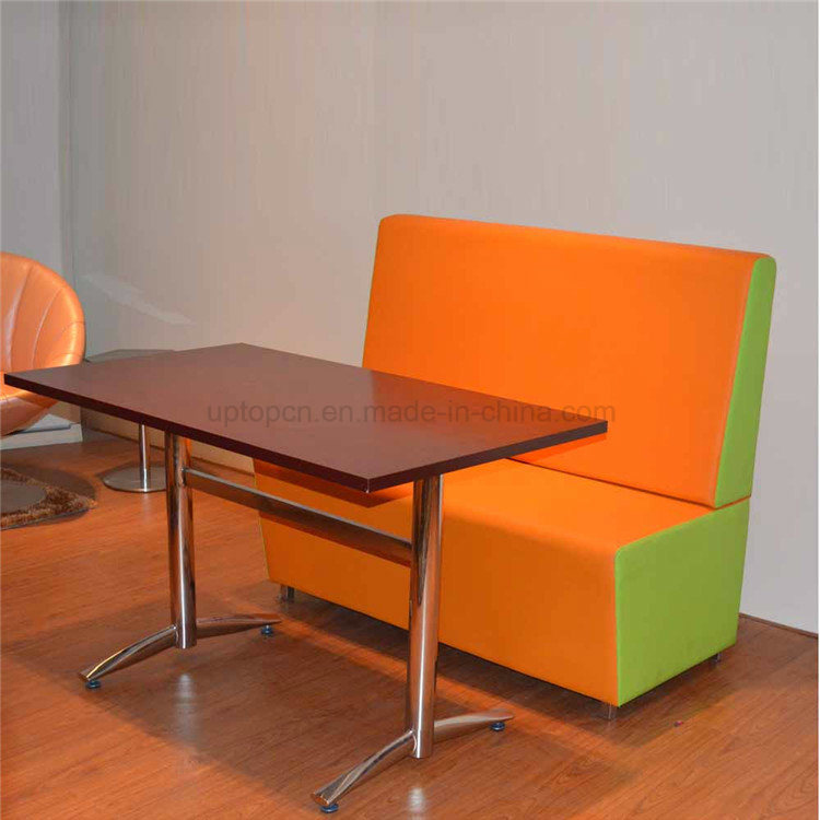 Hot Sale Customized Modern Restaurant Booth Orange Dining Sofa (SP-KS189)