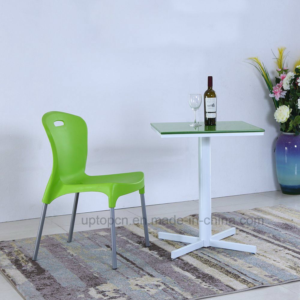 Glass Top Square Restaurant Table and Plastic Cafe Chair for Catering (SP-CT841)