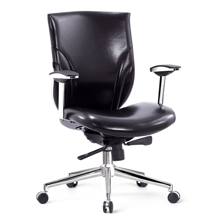 Metal Chrome Type Office Manager Chair with Leather or PU Design