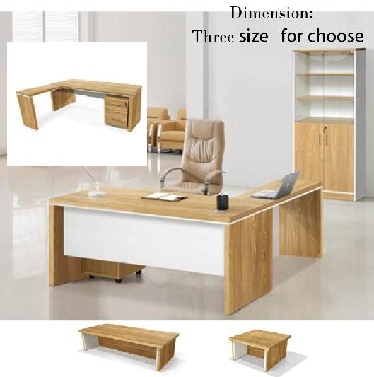Chipboard Table Office Furniture with Drawers Bookcase Office Wooden Desk