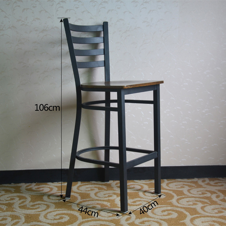 Black Vintage Metal High Restaurant Bar Chair (SP-LC286)
