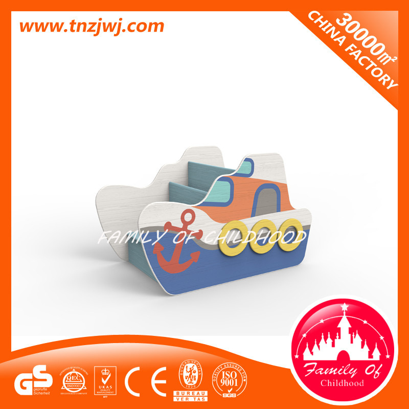 Ship Shape Furniture Maple Wood Bookcases for Preschool