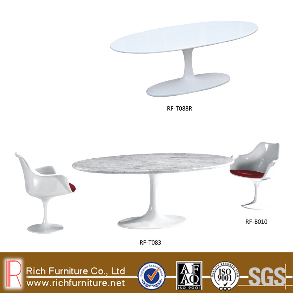Fiberglass Eero Saarinen Marble Tulip Round Dining Table