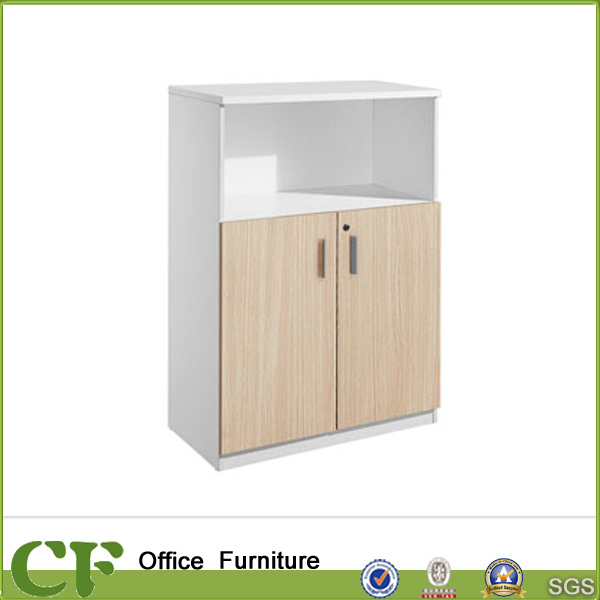 Customized White Beech Wood Office Low Display Cabinet