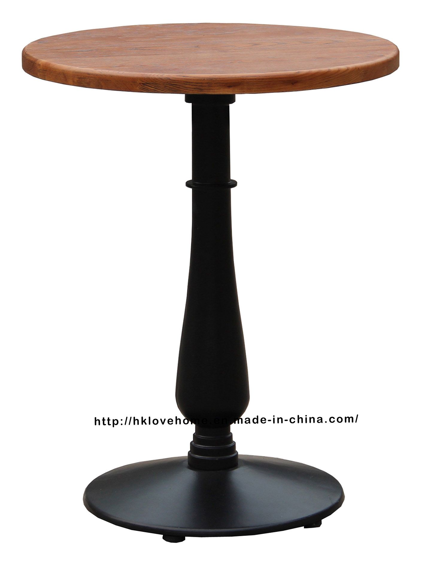 Industrial Dining Restaurant Iron Steel Leg Wooden Table