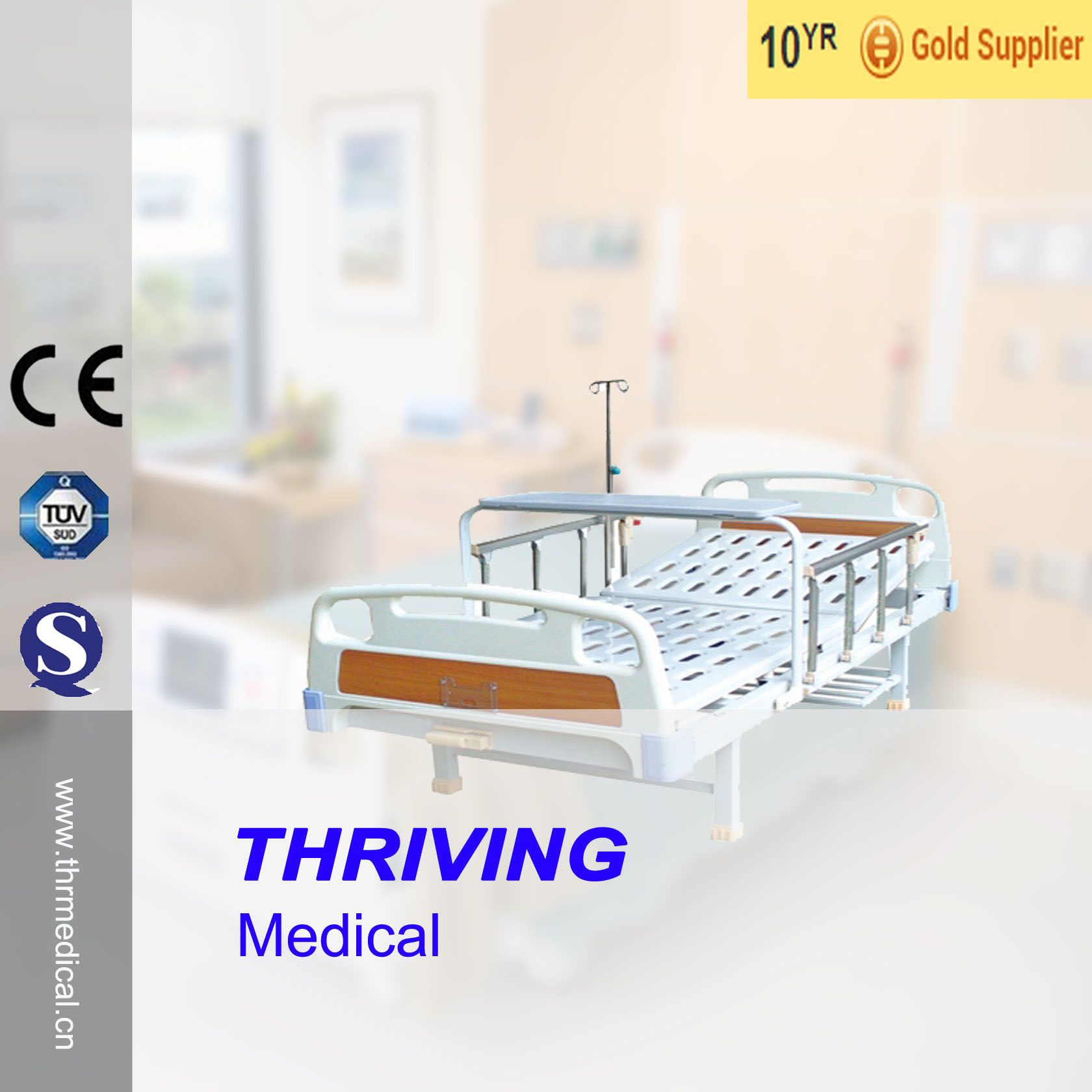 Single Crank Manual Hospital Bed (THR-MB114)